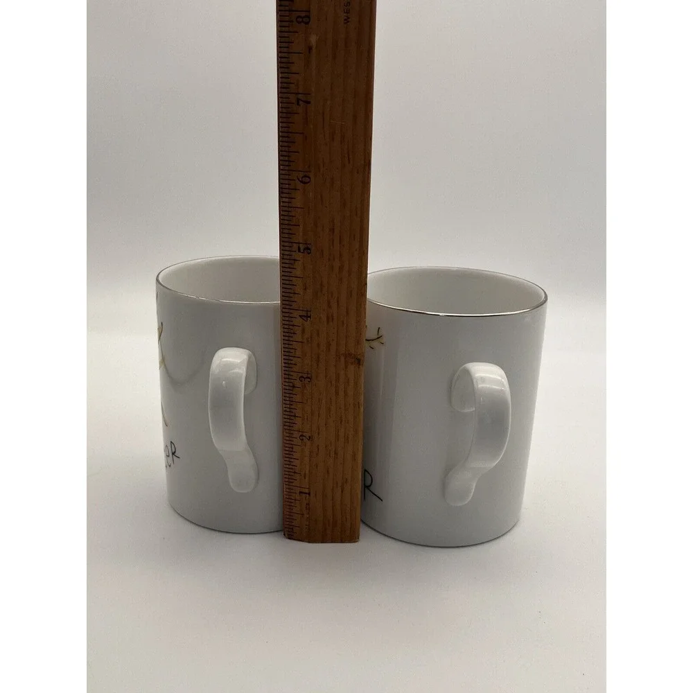 Pottery Barn Reindeer Christmas Mugs‎ Dasher & Prancer Vintage Holiday Cups